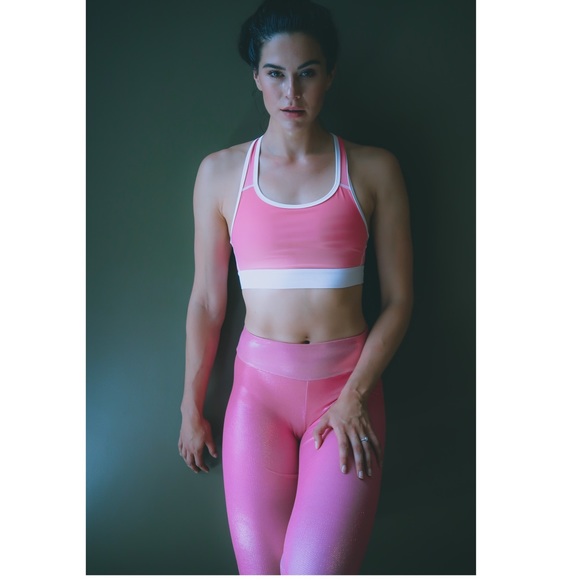 Yoga Bitch Shine High Gloss Foil Leggings NWT - Picture 4 of 12